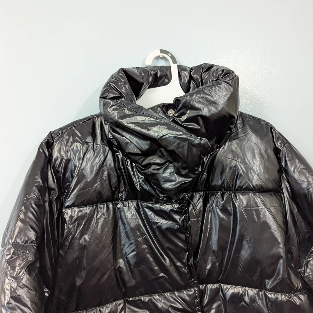 a new day Glossy Black Puffer Coat Xxl - Picture 3 of 7